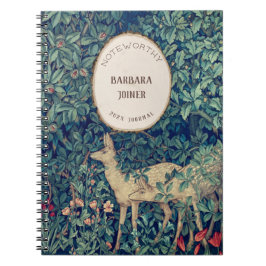 Caderno Espiral William Morris Deer & Cabin Guest Welcome