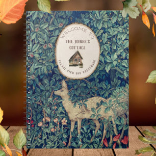 Caderno Espiral William Morris Deer & Cabin Guest Welcome