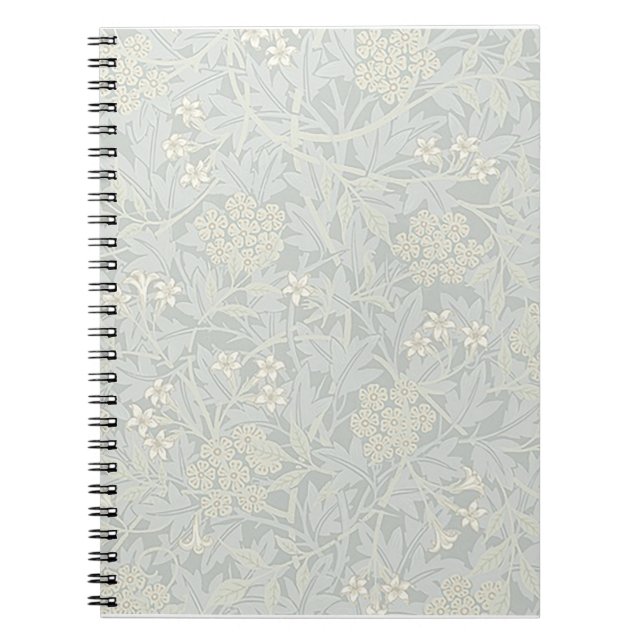 Caderno Espiral William Morris desbotou o notebook espiral Jasmine (Frente)