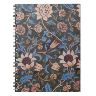 Caderno Espiral William Morris Evenlode Textile Floral Art