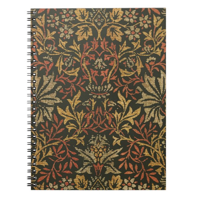 Caderno Espiral William Morris Flower Garden Tapeçaria (Frente)