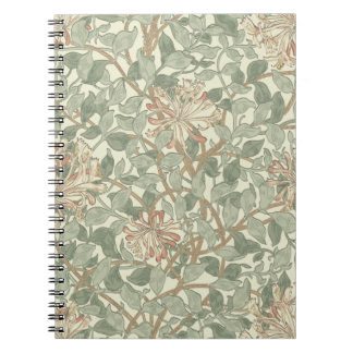 Caderno Espiral William Morris Honeysuckle Flower Wallpaper