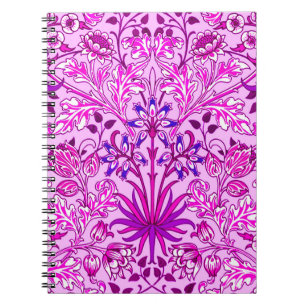 Caderno Espiral William Morris Hyacinth Impressão, Lavanda e Viol