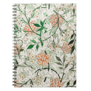 Caderno Espiral William Morris Jasmine Garden Flower Classic