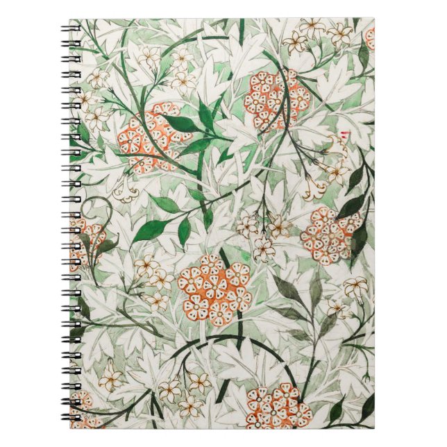 Caderno Espiral William Morris Jasmine Garden Flower Classic (Frente)