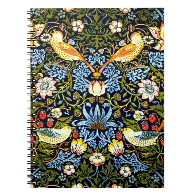 Caderno Espiral William Morris - Ladrão de Morango,  (Frente)
