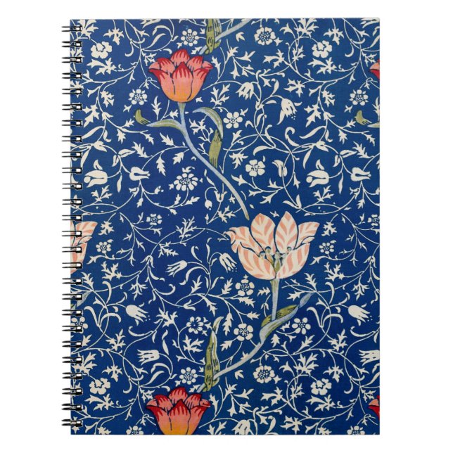 Caderno Espiral William Morris Medway Blue Floral (Frente)