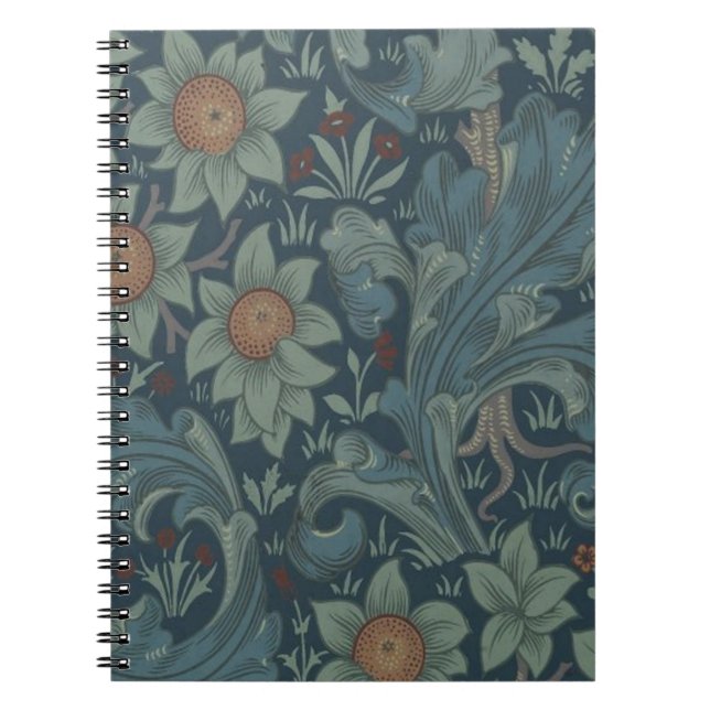 Caderno Espiral William Morris Orchard Pattern Art (Frente)