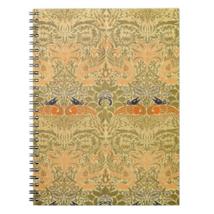 Caderno Espiral William Morris Peacock Dragon Artesanato Vintage