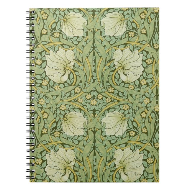 Caderno Espiral William Morris Pimpernel Floral Blue Wallpaper (Frente)