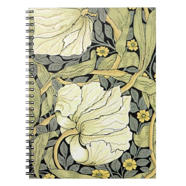 Caderno Espiral William Morris Pimpernel Floral Wallpaper (Frente)