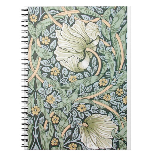 Caderno Espiral William Morris Pimpernel Floral Wallpaper (Frente)