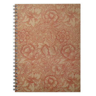 Caderno Espiral William Morris Pink Poppy Floral Flor