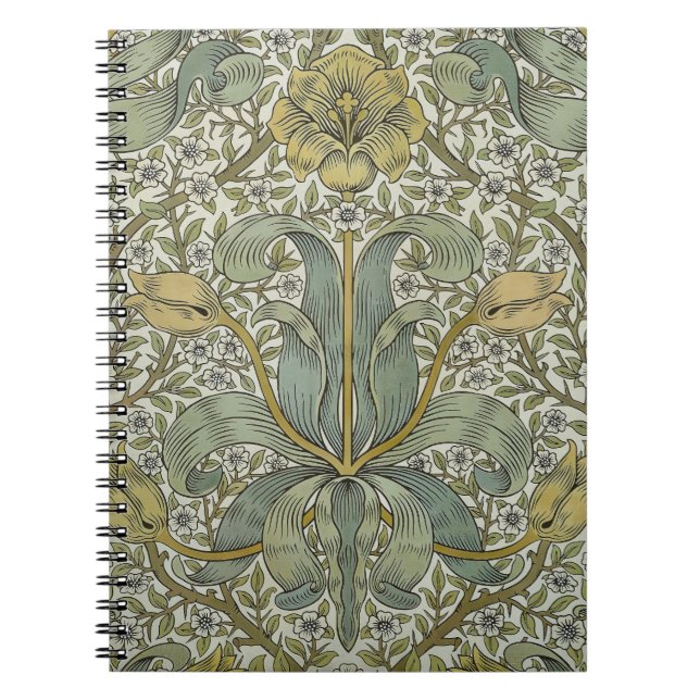 Caderno Espiral William Morris Primavera Thicket Classic Pattern (Frente)
