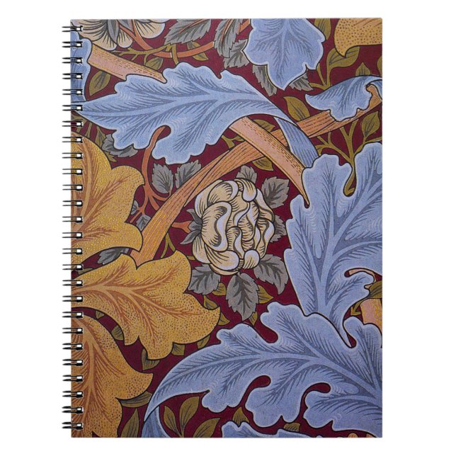 Caderno Espiral William Morris Rua James Acanthus Wallpaper (Frente)