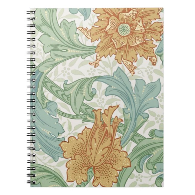 Caderno Espiral William Morris Solteiro Stem Floral Patterno (Frente)