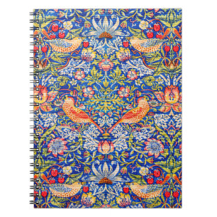 Caderno Espiral William Morris Strawberry famosa pintura do ladrão