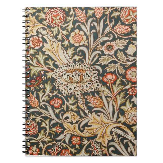 Caderno Espiral William Morris Trent Garden Flower Classic Botânic (Frente)