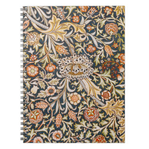 Caderno Espiral William Morris Trent Garden Flower Pattern Classic