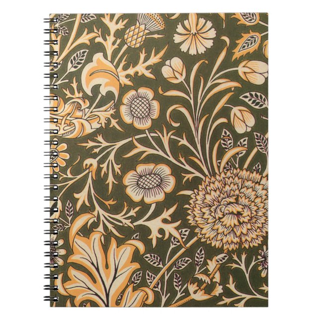 Caderno Espiral william morris wallpaper cherwell design (Frente)