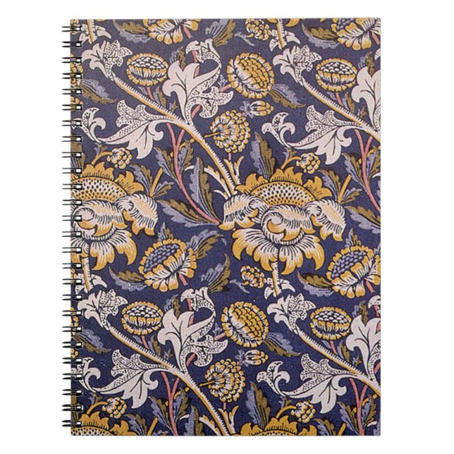 Caderno Espiral William Morris Wey Floral Wallpaper (Frente)