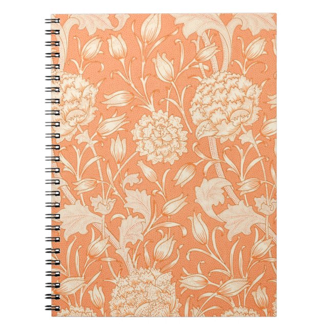 Caderno Espiral William Morris Wild Tulip famoso padrão (Frente)