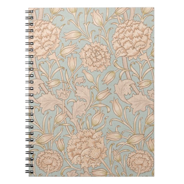 Caderno Espiral William Morris Wild Tulip Flower Floral Design (Frente)
