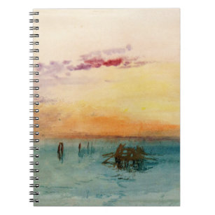 Caderno Espiral William Turner - A laguna perto de Veneza no Sunse