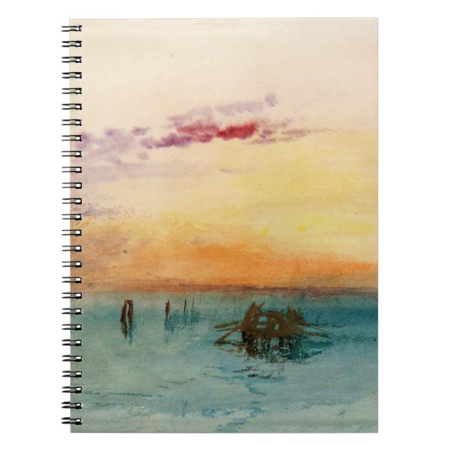 Caderno Espiral William Turner - A laguna perto de Veneza no Sunse (Frente)
