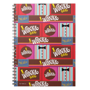 Caderno Espiral Willy Wonka Candy Pattern