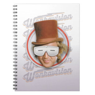 Caderno Espiral Willy Wonka nos óculos Wonkavision