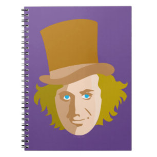 Caderno Espiral Willy Wonka Stenciled Face Graphic