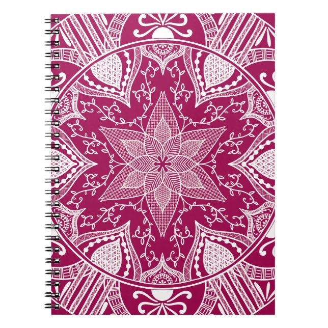 Caderno Espiral Wine Mandala (Frente)