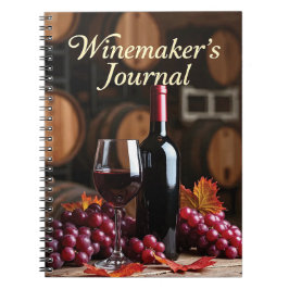 Caderno Espiral Winemaking Recipes