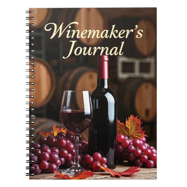 Caderno Espiral Winemaking Recipes (Frente)