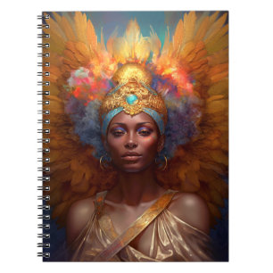 Caderno Espiral Winged Goddess Fantasy Art