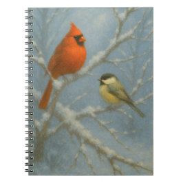 Caderno Espiral Winter Birds