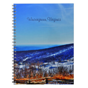 Caderno Espiral Wintergreen Virginia Mountain Ski Resort em invern