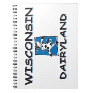 Caderno Espiral Wisconsin-Dairyland-Cartoon-Cows