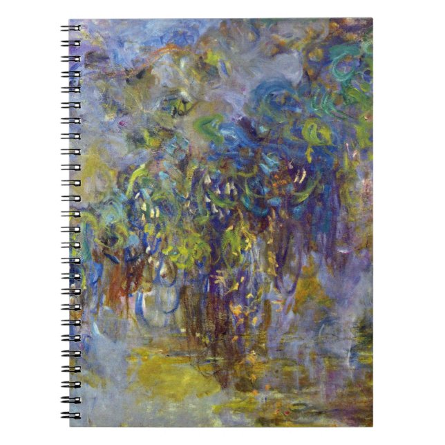 Caderno Espiral Wisteria (metade direita) por Claude Monet (Frente)