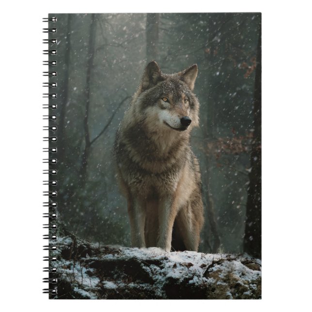 Caderno Espiral Wolf in Winter (Frente)