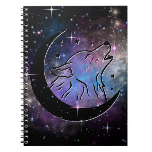 Caderno Espiral Wolf Moon Spiral Notebook
