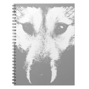 Caderno Espiral Wolf Pup Notebook Siberian Husky Pup Livro de Diár