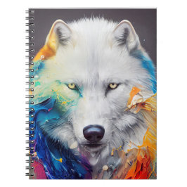 Caderno Espiral Wolf White wolf Animal Discovery Adventure Nature