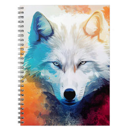 Caderno Espiral Wolf Wild Nature - Pintura De Cor Animal