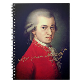 Caderno Espiral Wolfgang Amadeus Mozart 1819 with signature