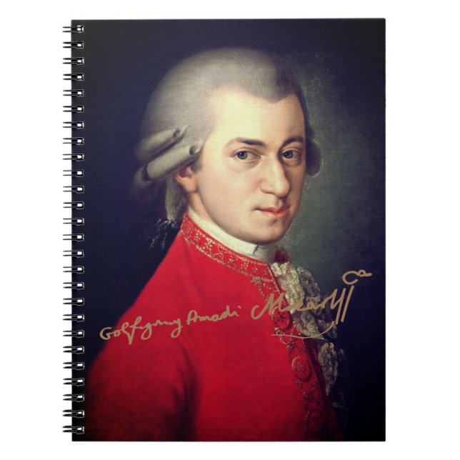 Caderno Espiral Wolfgang Amadeus Mozart 1819 with signature (Frente)