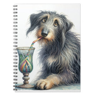 Caderno Espiral Wolfhound Irlandês com Soda