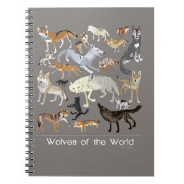 Caderno Espiral Wolves of the World