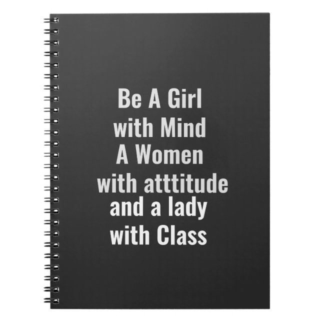 Caderno Espiral Women empowerment quote  (Frente)